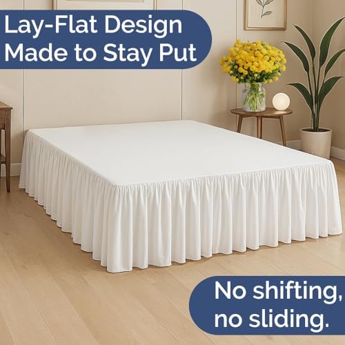CGK Unlimited Bed Skirt Twin Size Ruffle 12 Inch Drop