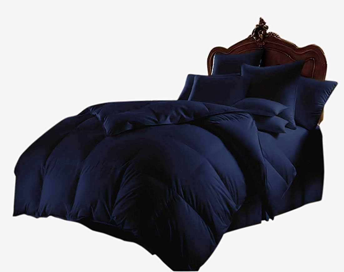 800 Series Egyptian Cotton Bedding Set 4 PC Navy Blue Full XL