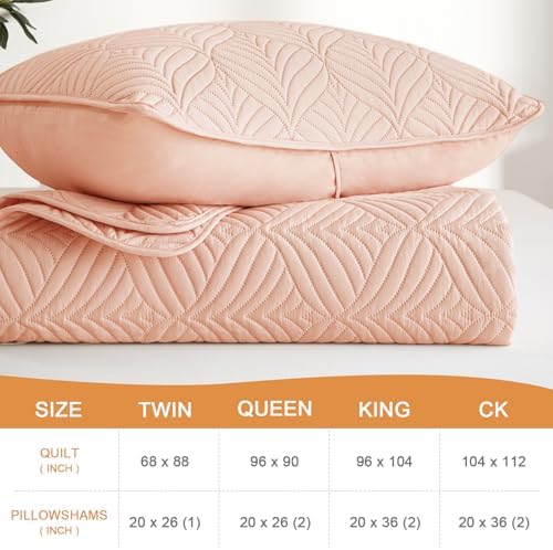 Whale Flotilla Blush Pink Quilt Set Twin Size 2-Piece