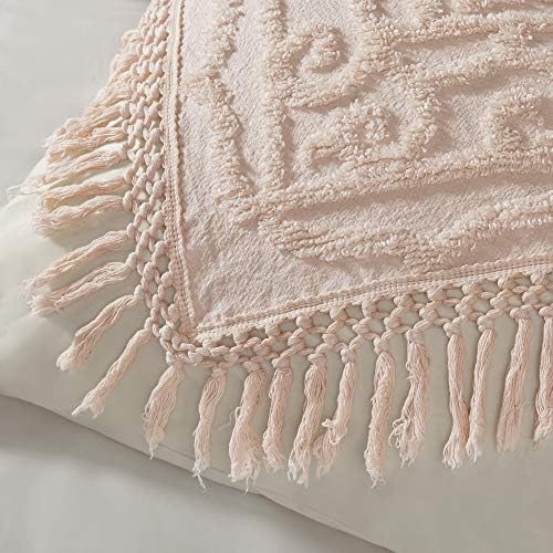 Madison Park Laetitia Cotton Quilt Set with Tassels Shabby Chic