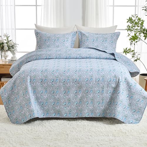 HollyHOME 2 Piece Twin Quilt Set with Butterfly Design 1