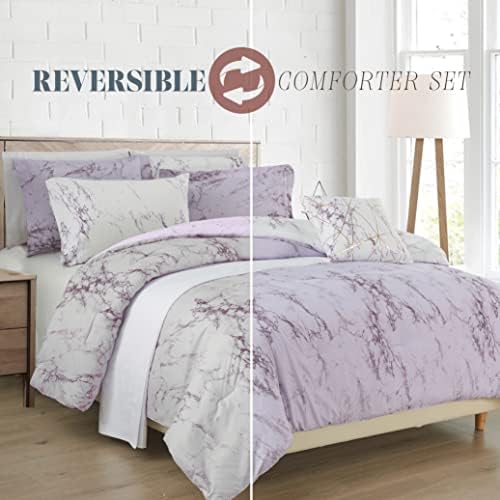 Elegant Comfort 10-Piece Marble Print Comforter Set