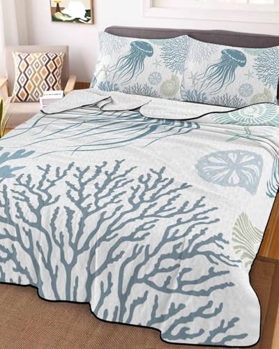 TocaHome Summer Twin XL Quilt Set with 2 Pillowcases