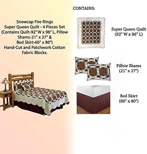 Patch Magic Quilts Snowcap Fire Rings Super Queen Set