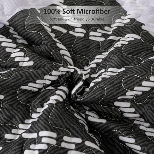 Dintszyayue Boho Quilt Set Queen 3 Pieces Purple Aztec