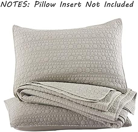 HORIMOTE HOME Quilt Set Twin Beige Stone-Washed Microfiber