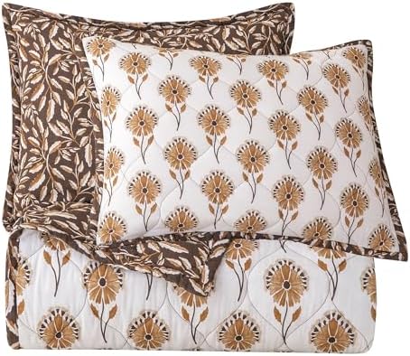 HiEnd Accents Woodstock 3 Piece Reversible Cotton Quilt Set