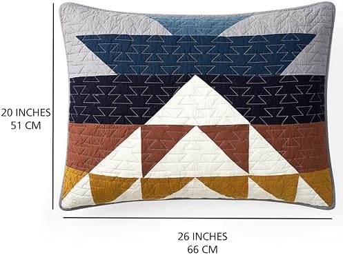 Pendleton Explorer Twin Quilt Bedding Set Blue Grey