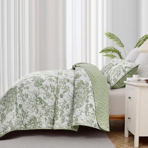 WONGS BEDDING Botanical Quilt Set Twin Size