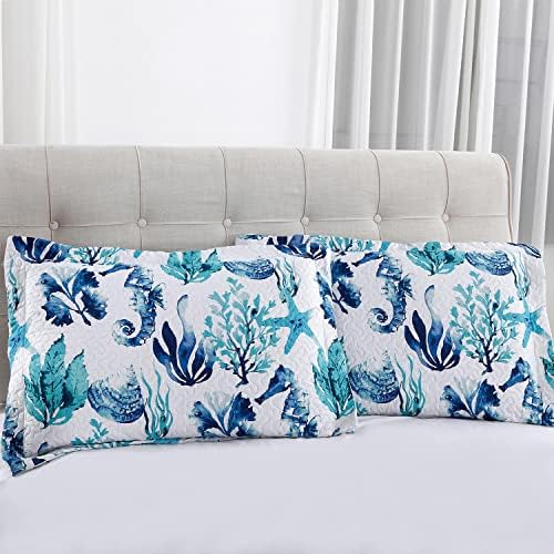 Jarson 3 Pcs Summer Coastal Quilt Set Twin Size