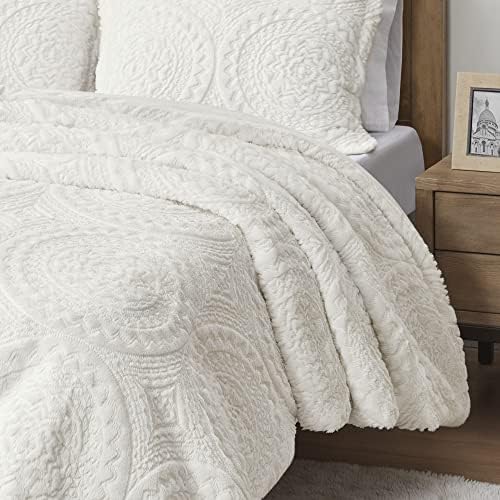 Madison Park Plush Comforter Set with Shams Ivory