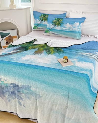 TocaHome Summer Quilt Twin XL 68x98 Inch with 2 Pillowcases 1