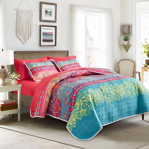 Tititada 2-Piece Bohemian Quilt Set Twin Size