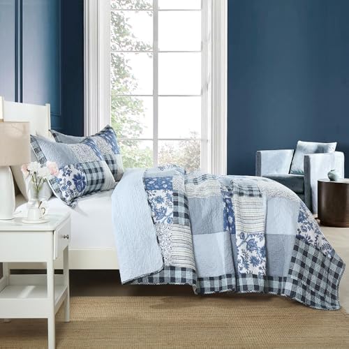 Camandy Cotton Reversible Quilt Bedding Set 3 Pieces King Size