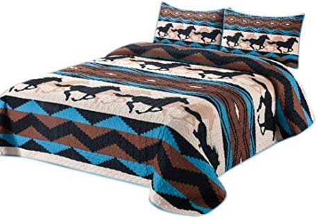 Wowser Southwest 3 Piece Queen Quilt Bedspread Set