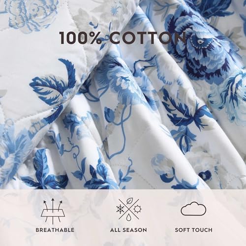 Laura Ashley - FullQueen Quilt Set with Reversible Floral Design