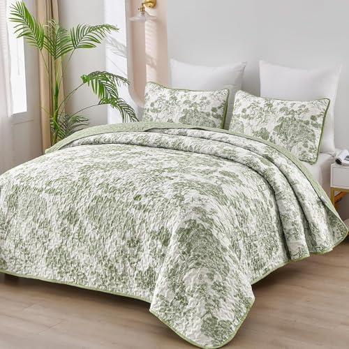 WONGS BEDDING Botanical Quilt Set Twin Size