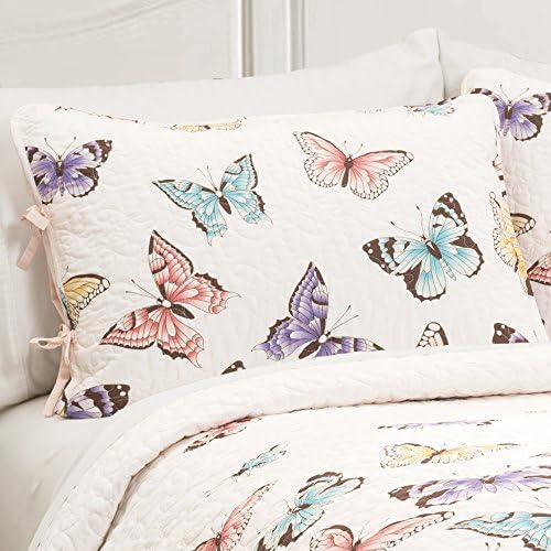 Lush Decor Flutter Butterfly 2-Piece Quilt Set Twin