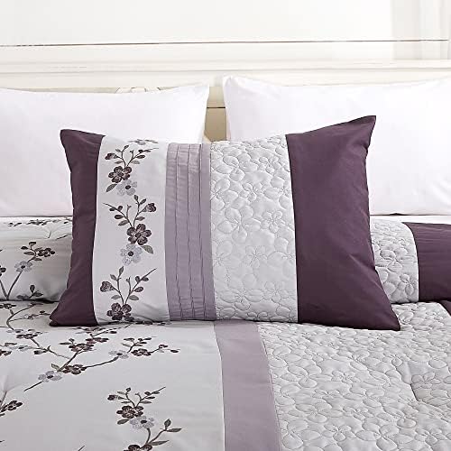 Chezmoi Collection Linnea 7-Piece Comforter Set Queen