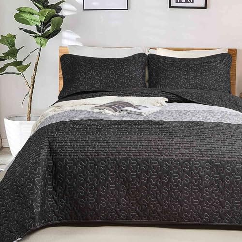 Nanko Quilt Set Queen Full 3 Pcs Modern Patchwork
