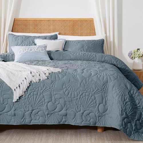 WDCOZY Coastal Beach Twin Quilt Set