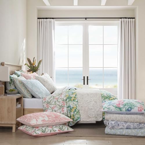 Tommy Bahama Twin Quilt Set - Breathable Reversible Bedding with Matching Sham