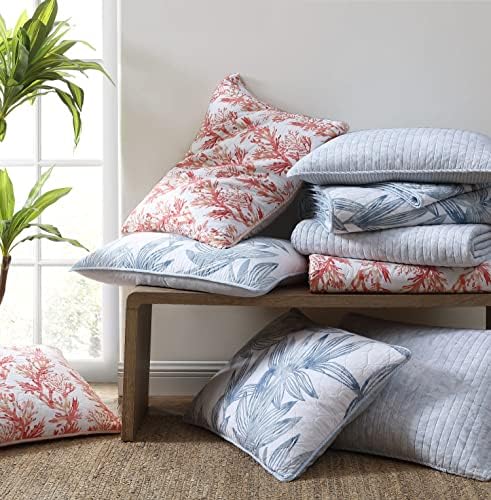 Tommy Bahama Twin Quilt Set - Reversible Cotton Bedding with Matching Sham 1
