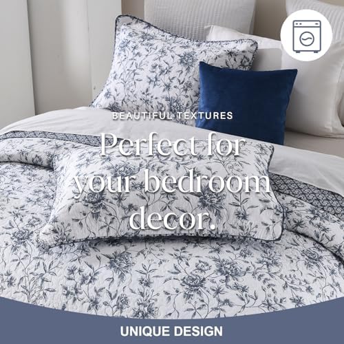 Oversized King Bedspread 120x120 100 Cotton Floral Farmhouse Quilt Set