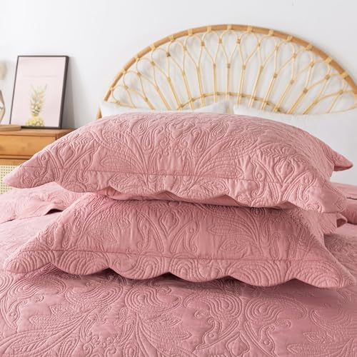 HoneiLife King Quilt Set - 3 Piece Microfiber Bedding Set