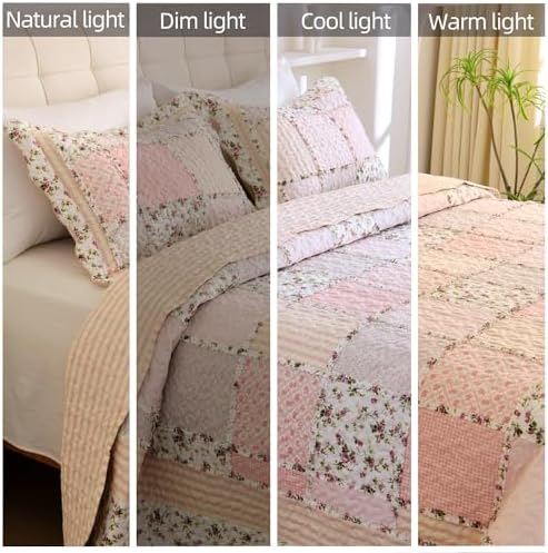 Cmfshape Reversible Floral Quilt Set Twin Size 1
