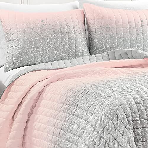 Lush Decor Glitter Ombre Quilt Set Twin 2 Piece