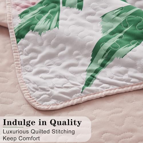 Yogeneg King Quilt Bedding Set with Floral Pattern