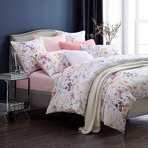 Brandream Garden Style Floral Queen Duvet Cover Set