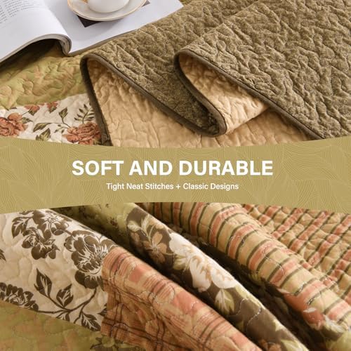 SahSahCasa 100 Cotton Oversized California King Bedspread Set