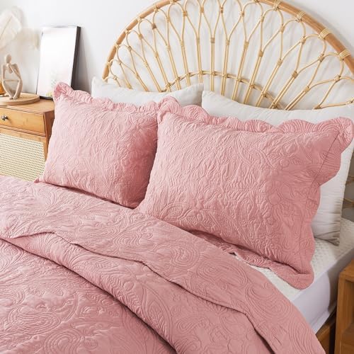 HoneiLife King Quilt Set - 3 Piece Microfiber Bedding Set