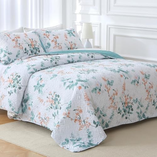 Heymybed Botanical Queen Quilt Set with 3 Pieces 1