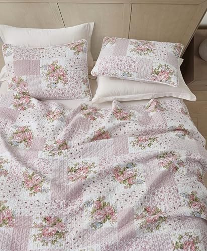 Chezmoi Collection Rosy 3-Piece King Size Quilt Set