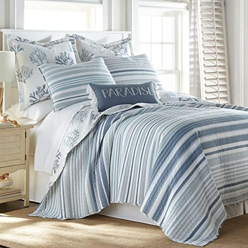 Levtex Home Truro Quilt Set - Stripe in Shades of Blue