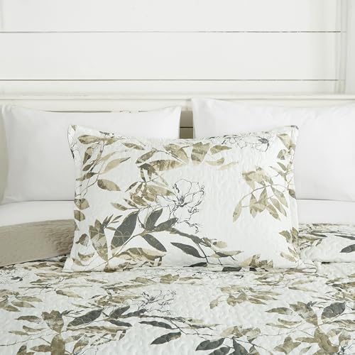 Chezmoi Collection Julia 3-Piece Floral Quilt Set Queen