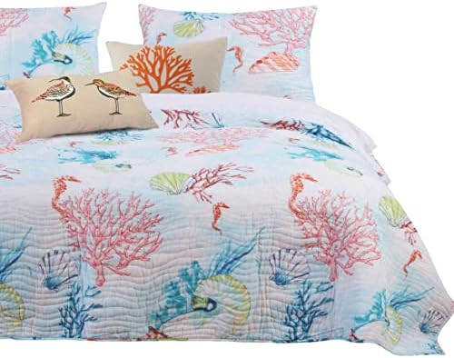 Sarasota Coastal Quilt Set 5-Piece FullQueen