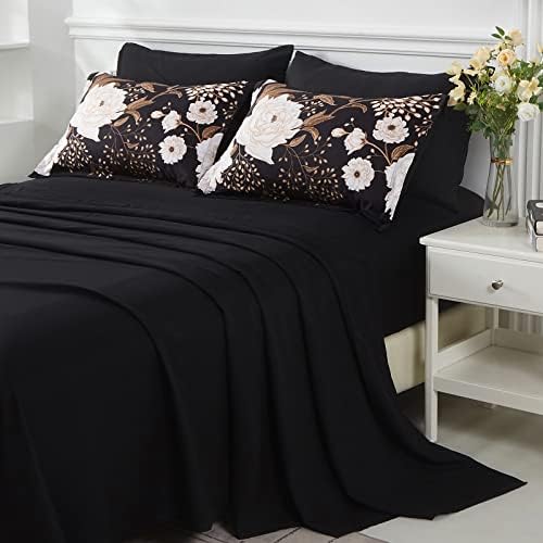 Yogeneg 5 Piece Twin Comforter Set Botanical Floral Bedding 1