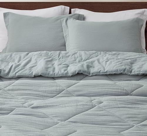 Chezmoi Skye 2-Piece Cotton Muslin Comforter Set