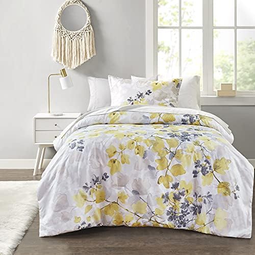 Madison Park Comforter Set Leaf Yellow 6 Piece