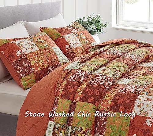 Chezmoi Leilani 3-Piece Boho Cotton Quilt Set
