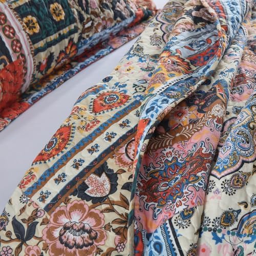Autumn Dream Cotton Quilt Set 3-Piece Reversible Bedspread