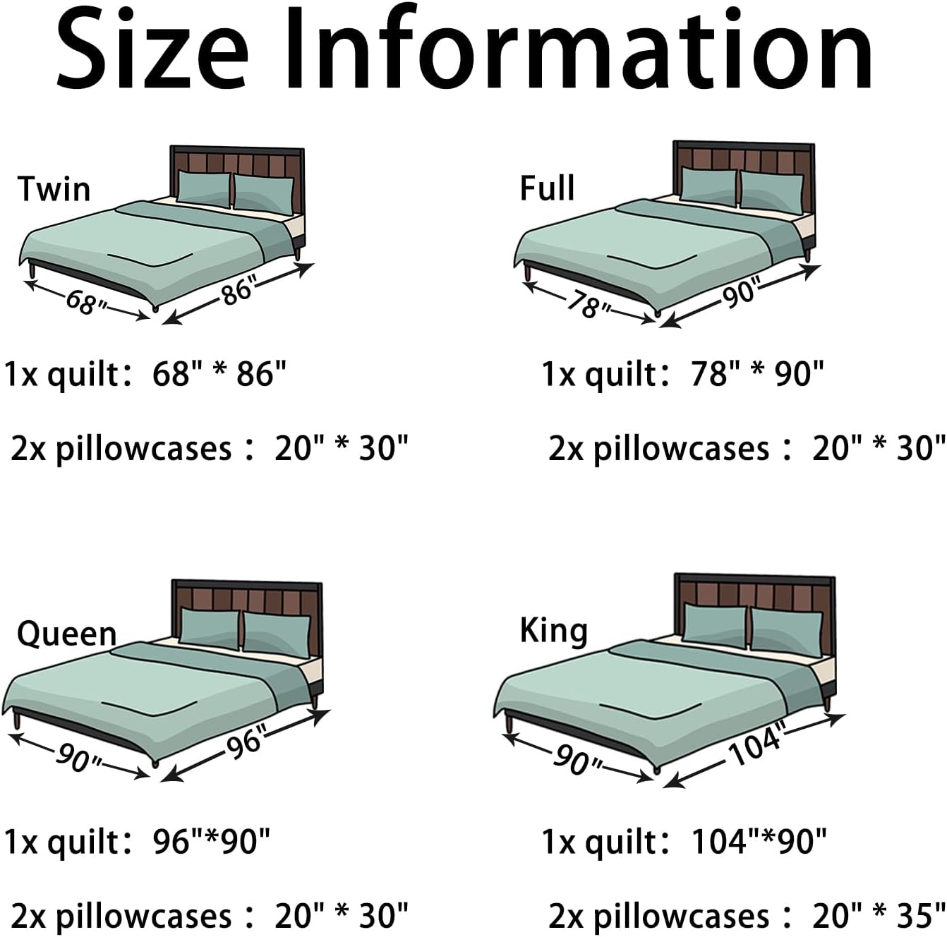 Boho Style King Quilt Set with 2 Pillowcases