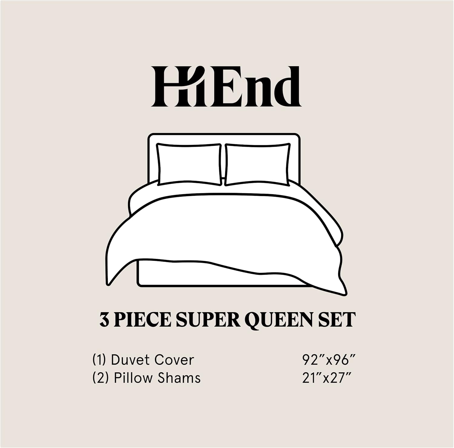 HiEnd Accents Hera Linen Duvet Cover 3 Piece Set