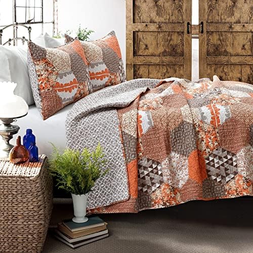 Lush Decor Briley 3 Piece Quilt Set Turquoise King