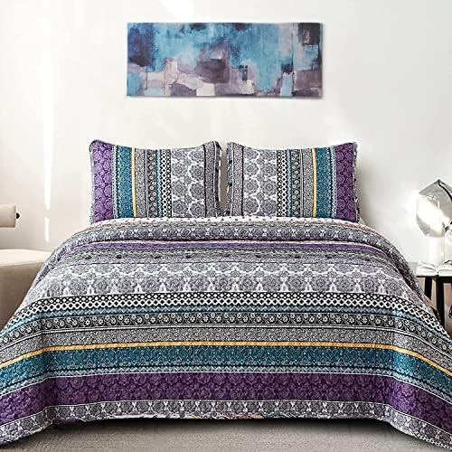 Wongs Boho Purple Quilt Set Twin Size 2 Pieces