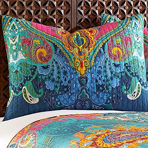 Levtex Home Mackenzie Quilt Set - KingCal King - Bohemian Pattern - Reversible - Cotton